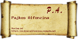 Pajkos Alfonzina névjegykártya
